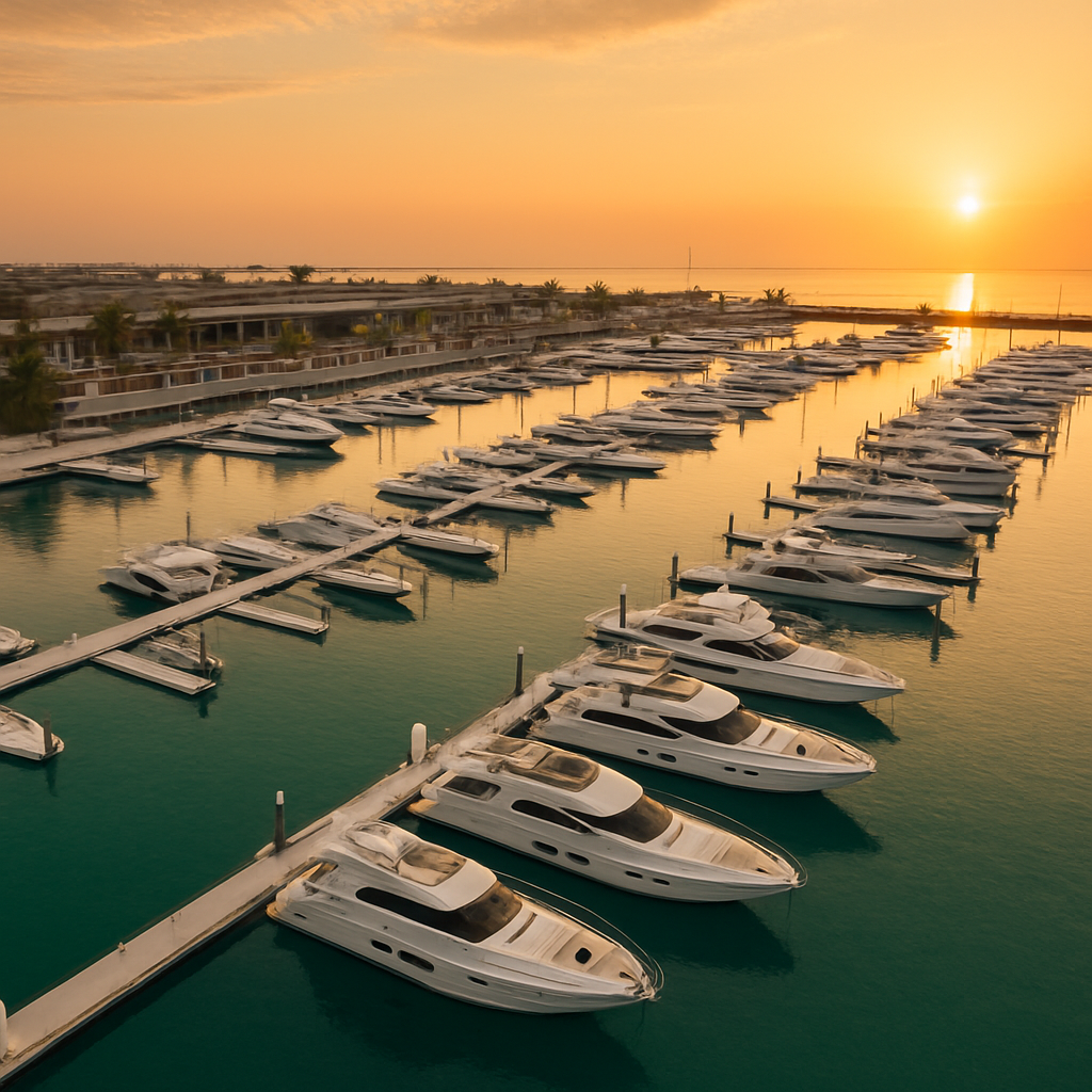 Marina at sunset